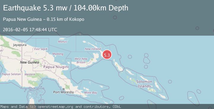 Map of NEW IRELAND REGION, P.N.G.