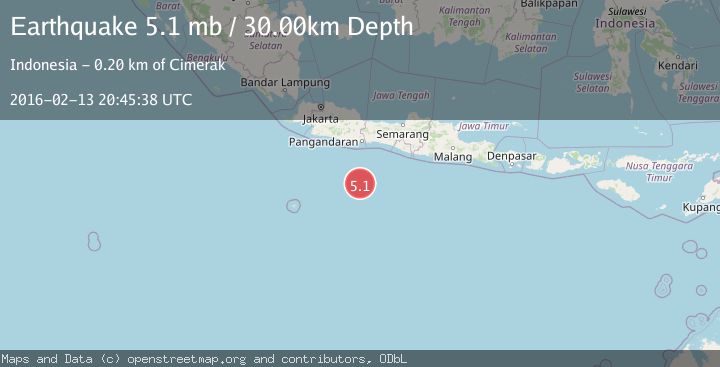 Map of SOUTH OF JAVA, INDONESIA