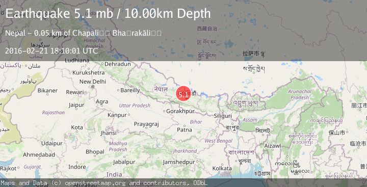 Map of XIZANG-NEPAL BORDER REGION