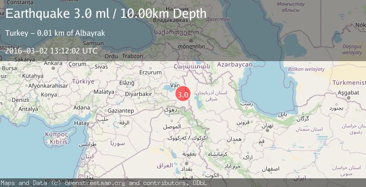Map of TURKEY-IRAN BORDER REGION