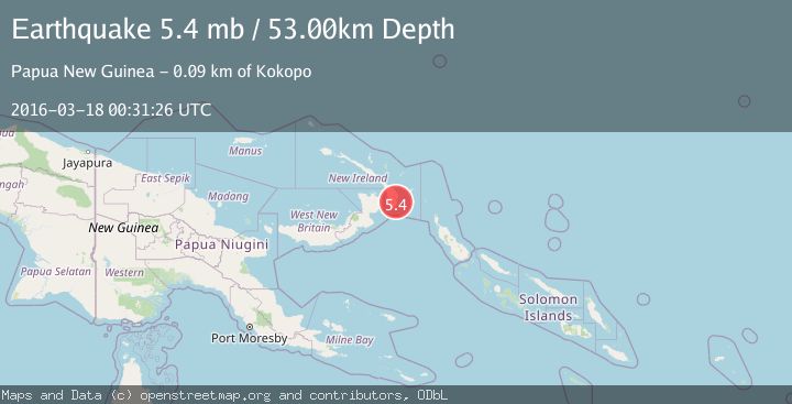 Map of NEW IRELAND REGION, P.N.G.