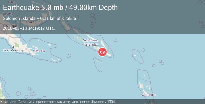 Map of SOLOMON ISLANDS