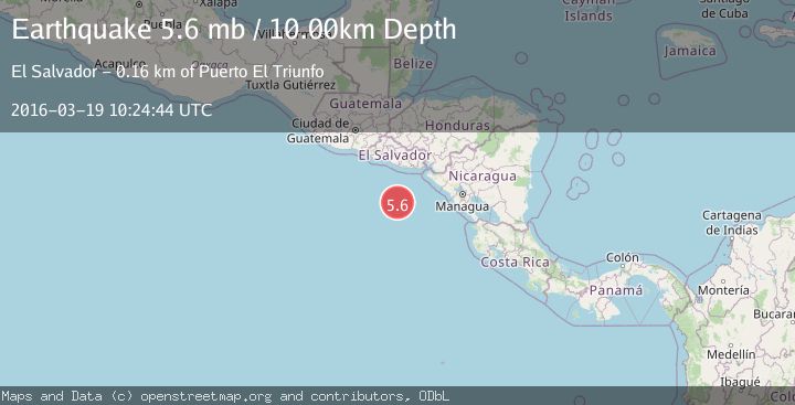 Map of OFF COAST OF CENTRAL AMERICA
