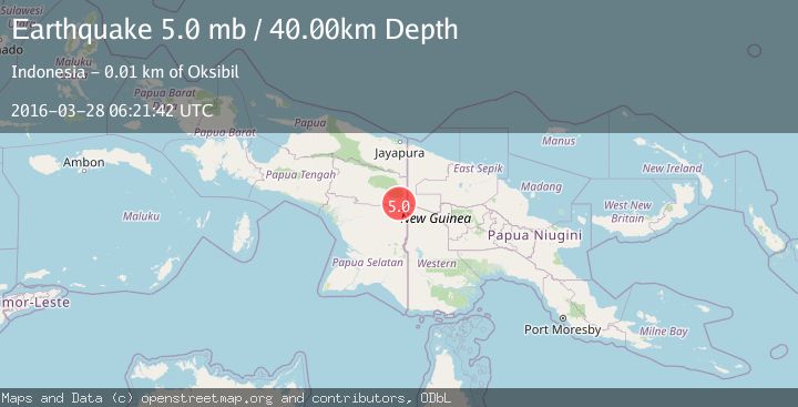 Map of PAPUA, INDONESIA