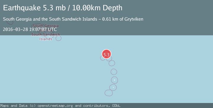 Map of SOUTH SANDWICH ISLANDS REGION