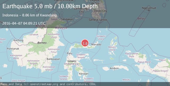 Map of MINAHASA, SULAWESI, INDONESIA