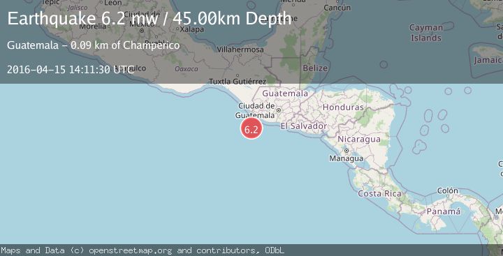 Map of OFFSHORE GUATEMALA