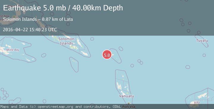 Map of SANTA CRUZ ISLANDS