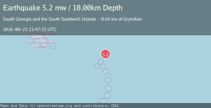 Map of SOUTH SANDWICH ISLANDS REGION