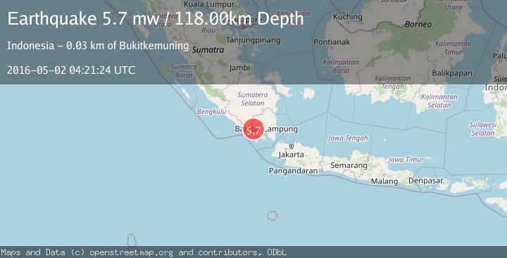 Map of SOUTHERN SUMATRA, INDONESIA