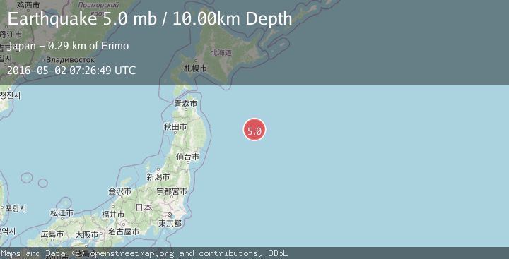 Map of OFF EAST COAST OF HONSHU, JAPAN