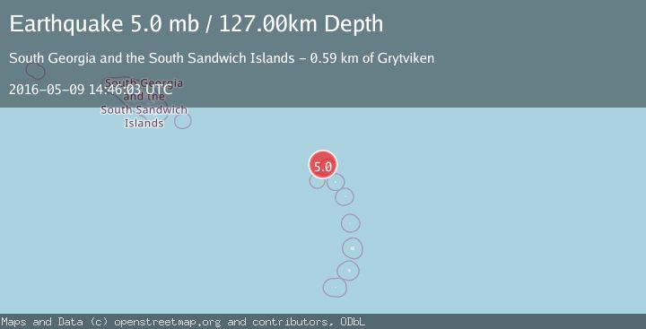 Map of SOUTH SANDWICH ISLANDS REGION