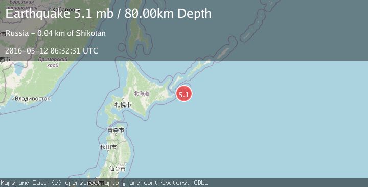 Map of KURIL ISLANDS