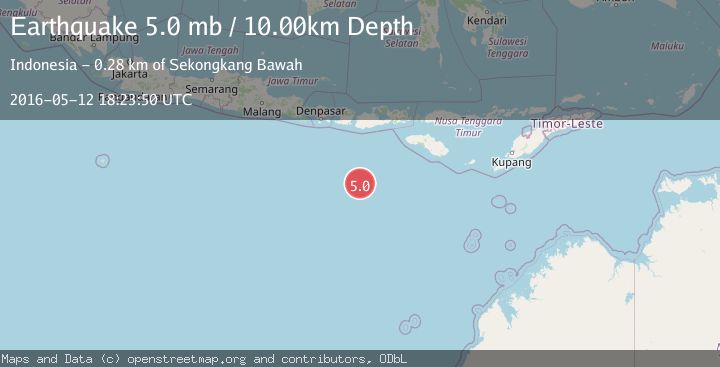 Map of SOUTH OF LOMBOK, INDONESIA