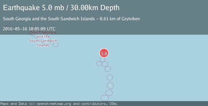 Map of SOUTH SANDWICH ISLANDS REGION