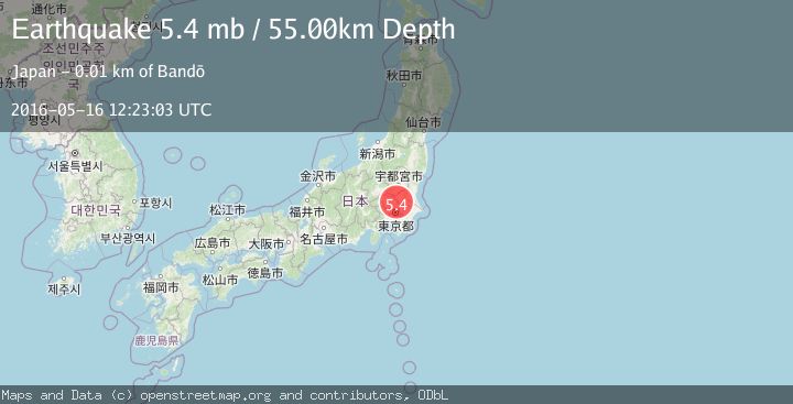 Map of EASTERN HONSHU, JAPAN