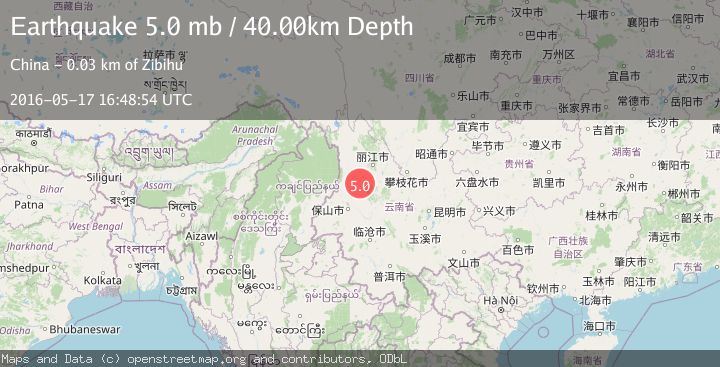 Map of YUNNAN, CHINA