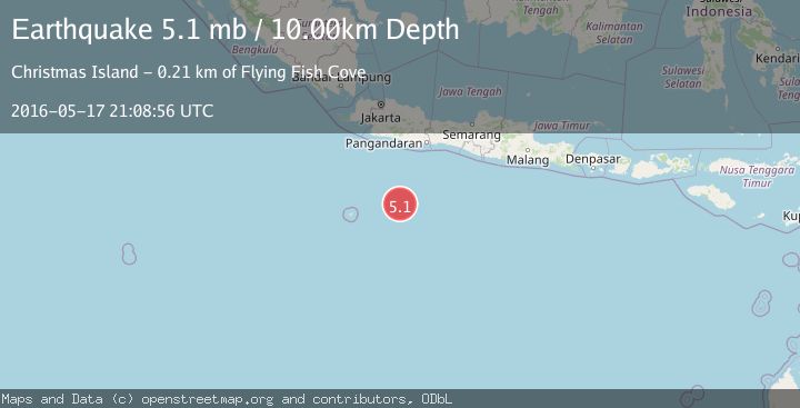 Map of SOUTH OF JAVA, INDONESIA