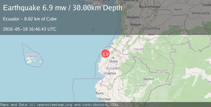 Map of NEAR COAST OF ECUADOR
