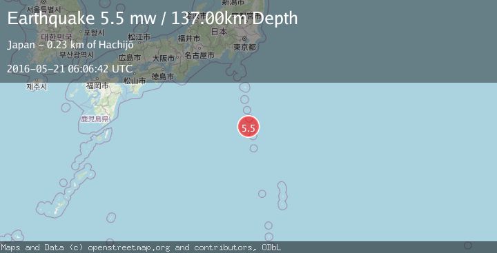 Map of IZU ISLANDS, JAPAN REGION