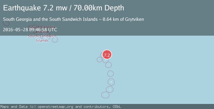Map of SOUTH SANDWICH ISLANDS REGION