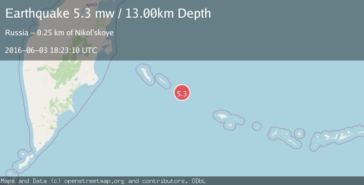 Map of KOMANDORSKIYE OSTROVA REGION