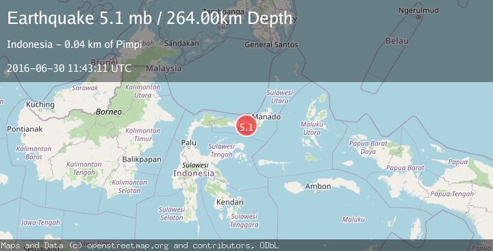 Map of MINAHASA, SULAWESI, INDONESIA
