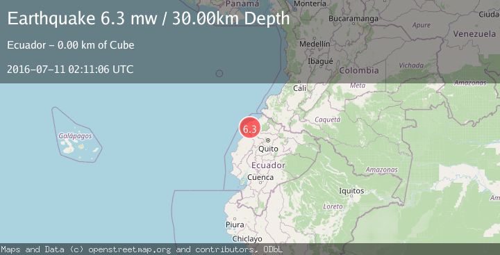 Map of NEAR COAST OF ECUADOR