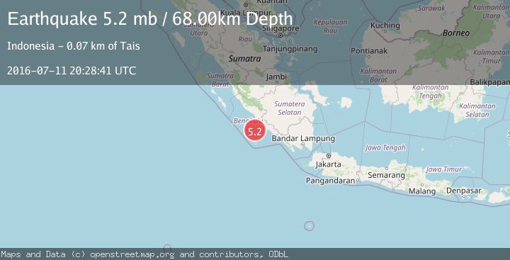 Map of SOUTHERN SUMATRA, INDONESIA