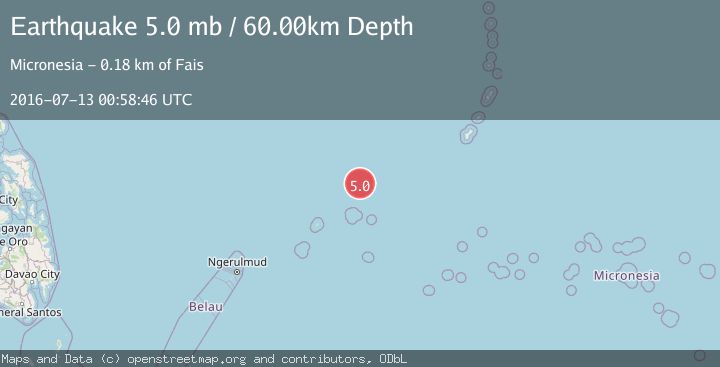 Map of STATE OF YAP, MICRONESIA