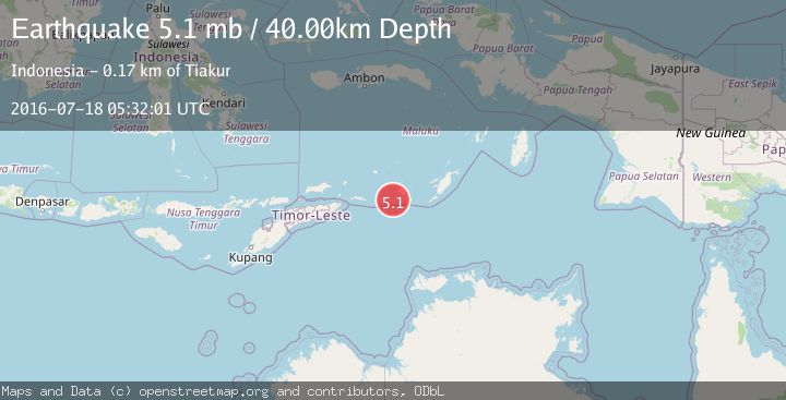 Map of KEPULAUAN BABAR, INDONESIA