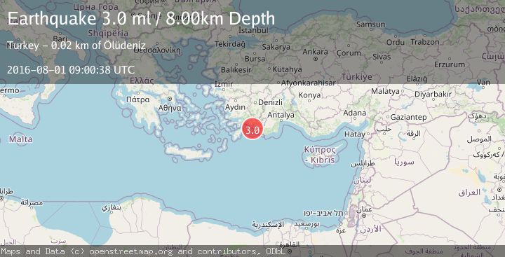 Map of DODECANESE IS.-TURKEY BORDER REG