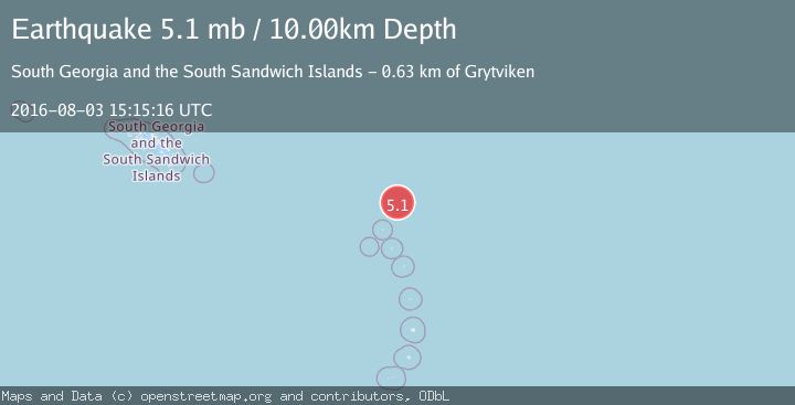 Map of SOUTH SANDWICH ISLANDS REGION