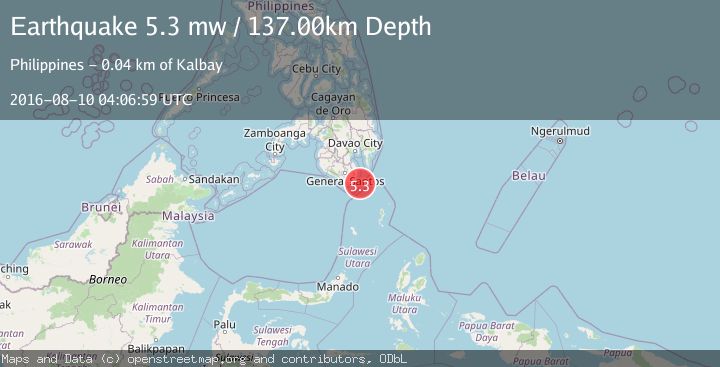 Map of MINDANAO, PHILIPPINES