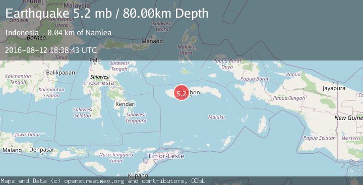 Map of SERAM, INDONESIA