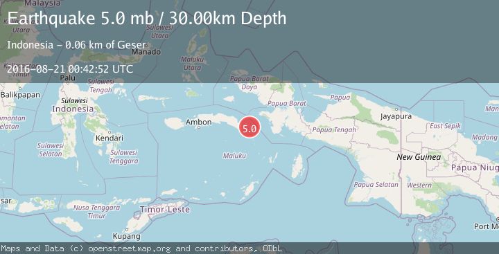 Map of CERAM SEA, INDONESIA