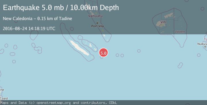 Map of SOUTHEAST OF LOYALTY ISLANDS
