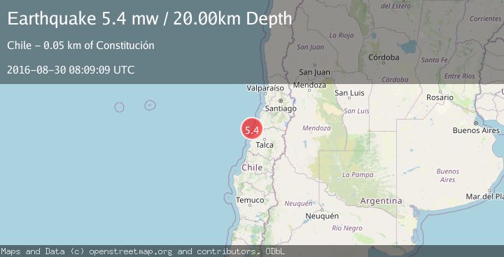 Map of OFFSHORE MAULE, CHILE