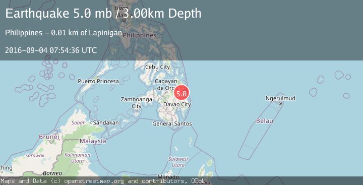 Map of MINDANAO, PHILIPPINES