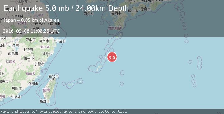 Map of RYUKYU ISLANDS, JAPAN