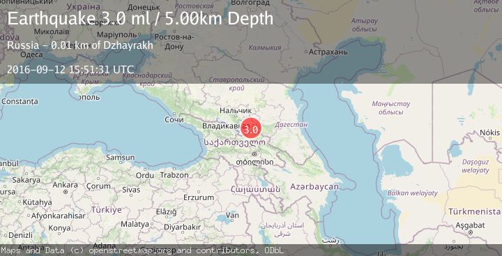 Map of CAUCASUS REGION, RUSSIA