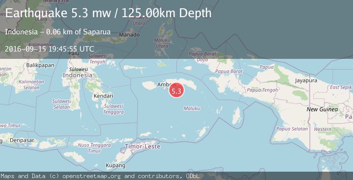 Map of SERAM, INDONESIA