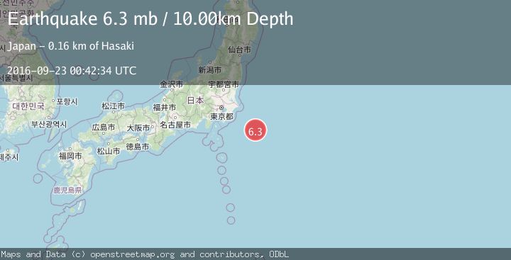 Map of OFF EAST COAST OF HONSHU, JAPAN