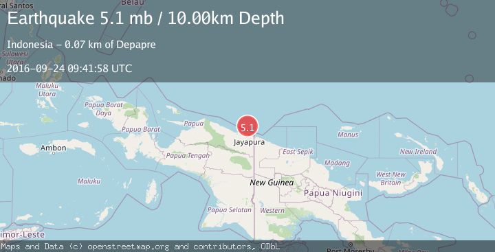 Map of PAPUA REGION, INDONESIA