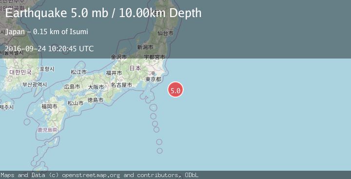 Map of OFF EAST COAST OF HONSHU, JAPAN