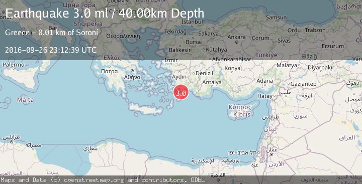 Map of DODECANESE IS.-TURKEY BORDER REG