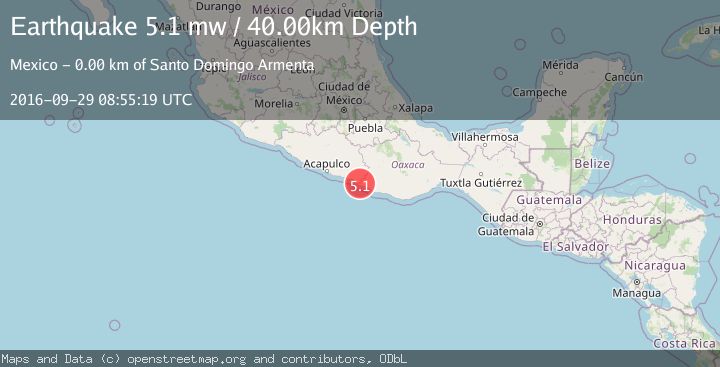 Map of OAXACA, MEXICO