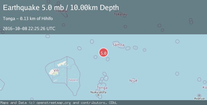Map of SAMOA ISLANDS REGION