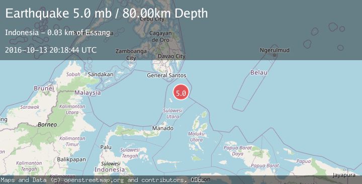Map of KEPULAUAN TALAUD, INDONESIA