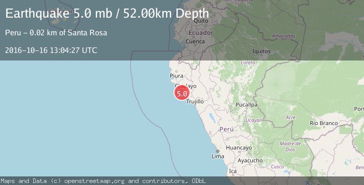 Map of NEAR COAST OF NORTHERN PERU